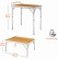 3935 Bamboo table S стол скл. Бамбук, алюм (45Х60Х27/59 см)